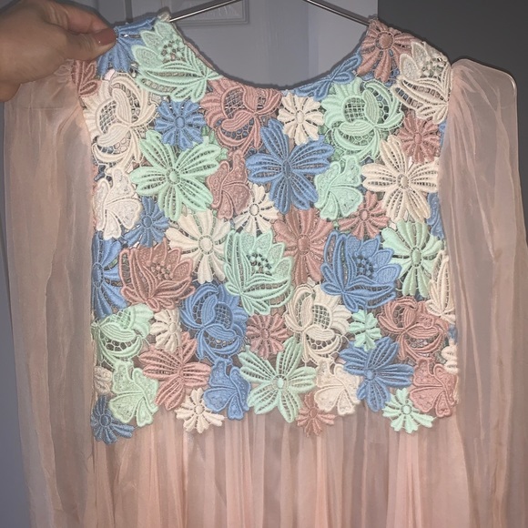 Dolce & Gabbana Floral Macramé Chiffon Dress - Picture 4 of 8